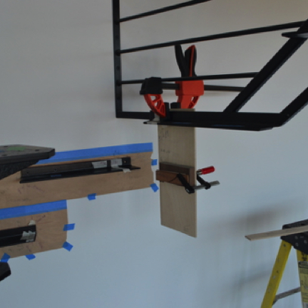 Layout for additional tread support. Layout for additional tread support.
